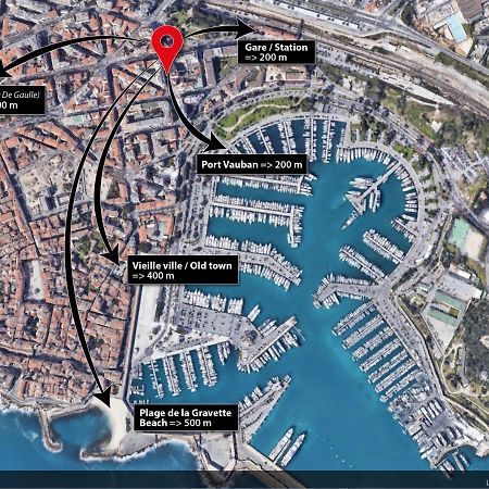 3P Central Refait A Neuf - Parking L430Cm X W275Cm Antibes Extérieur photo